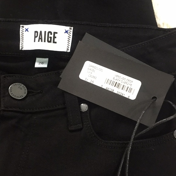 PAIGE Verdugo Crop in Black Overdye - Picture 8 of 11